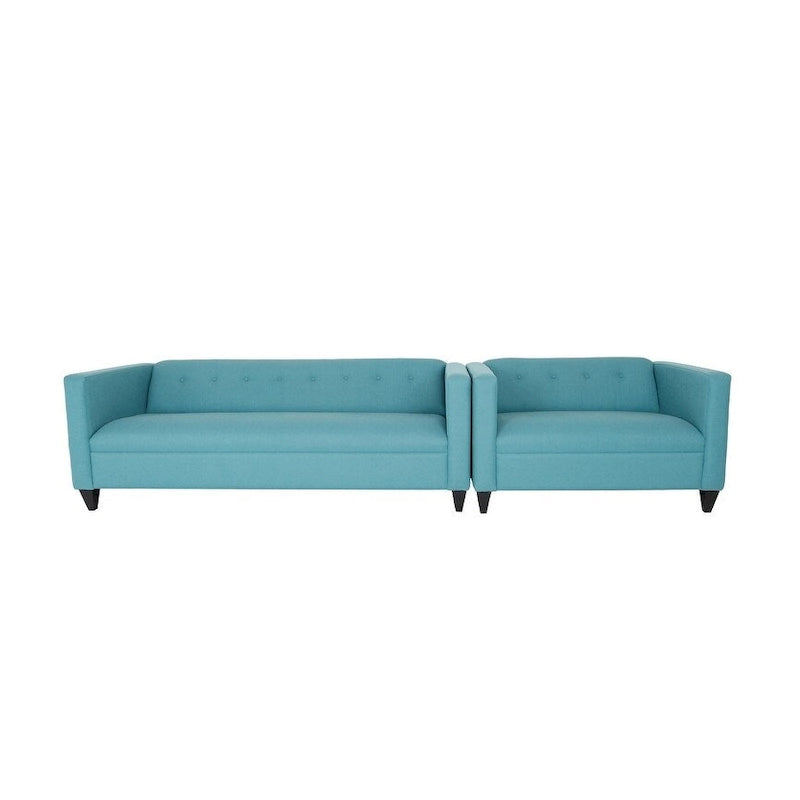 Współczesny zestaw sof Coast to Coast Sofas: sofa dwuosobowa i sofa, poliester, nylon, rama z litego drewna, tapicerowane
