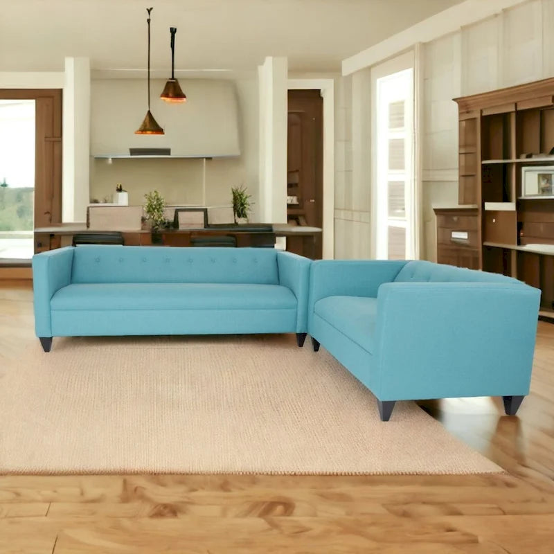 Współczesny zestaw sof Coast to Coast Sofas: sofa dwuosobowa i sofa, poliester, nylon, rama z litego drewna, tapicerowane
