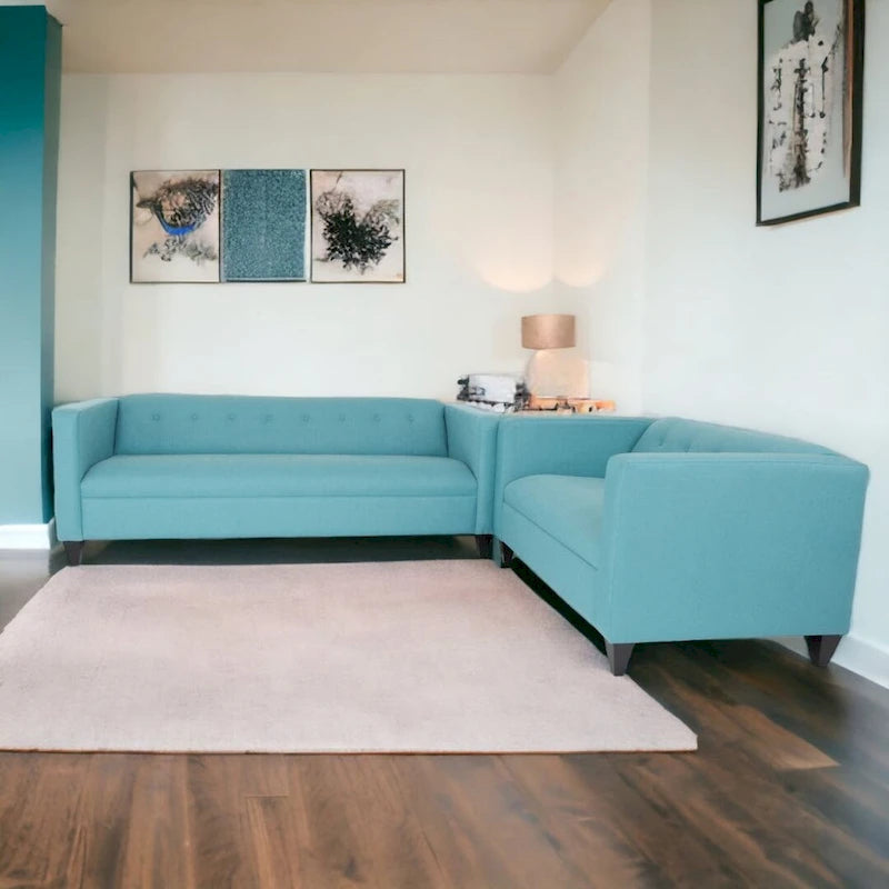 Współczesny zestaw sof Coast to Coast Sofas: sofa dwuosobowa i sofa, poliester, nylon, rama z litego drewna, tapicerowane