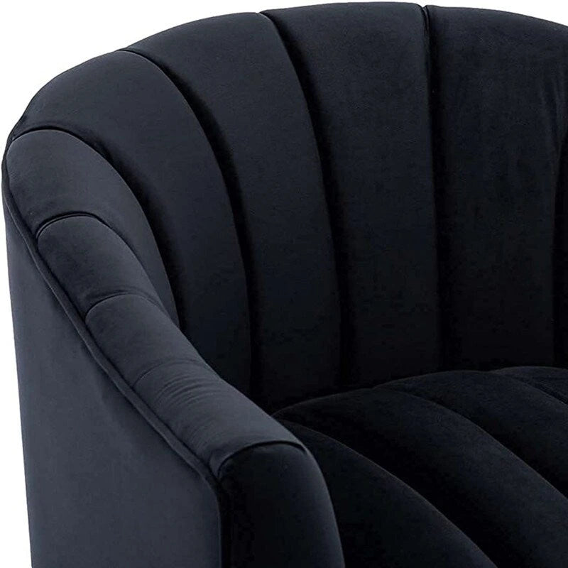 Set da soggiorno moderno SEYNAR in velluto imbottito, composto da 3 pezzi, con gambe dorate