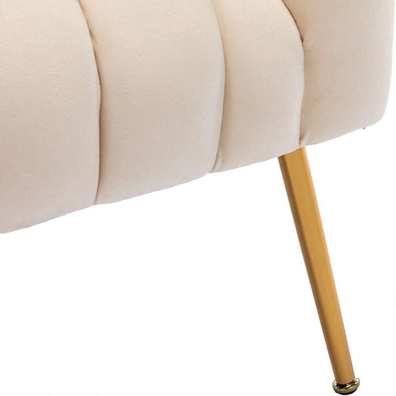 Set da soggiorno moderno SEYNAR in velluto imbottito, composto da 3 pezzi, con gambe dorate