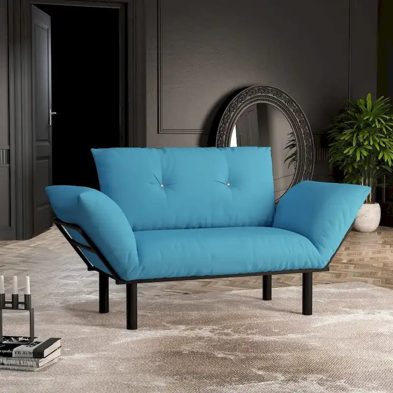 Haydar extra-breiter moderner Loveseat mit Metallbeinen