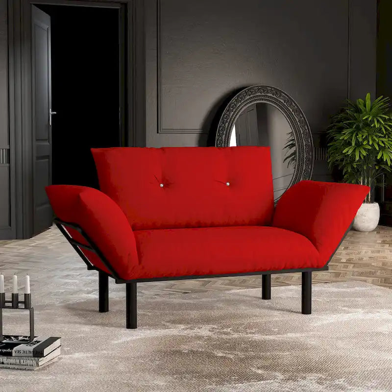 Haydar extra-breiter moderner Loveseat mit Metallbeinen