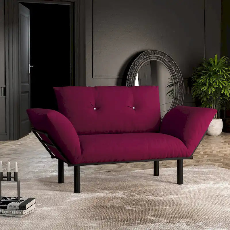 Haydar extra-breiter moderner Loveseat mit Metallbeinen
