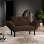 Haydar extra-breiter moderner Loveseat mit Metallbeinen