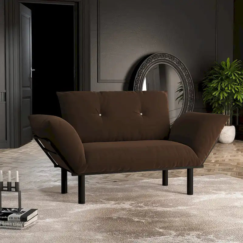 Haydar extra-breiter moderner Loveseat mit Metallbeinen