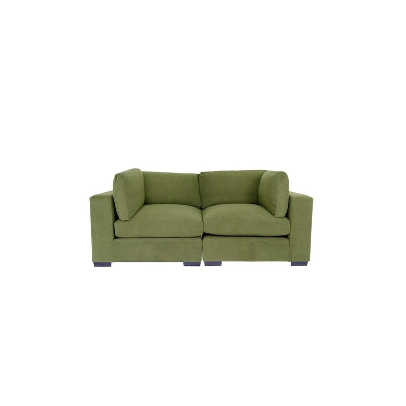 Sofá biplaza contemporáneo de Coast to Coast Sofas, tela de poliéster, estructura de madera maciza, tapizado