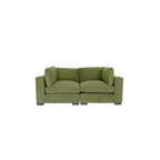 Sofá biplaza contemporáneo de Coast to Coast Sofas, tela de poliéster, estructura de madera maciza, tapizado