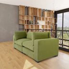 Sofá biplaza contemporáneo de Coast to Coast Sofas, tela de poliéster, estructura de madera maciza, tapizado