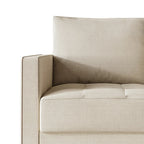 CraftPorch zeitgemäßes minimalistisches Loveseat mit Leinenbezug