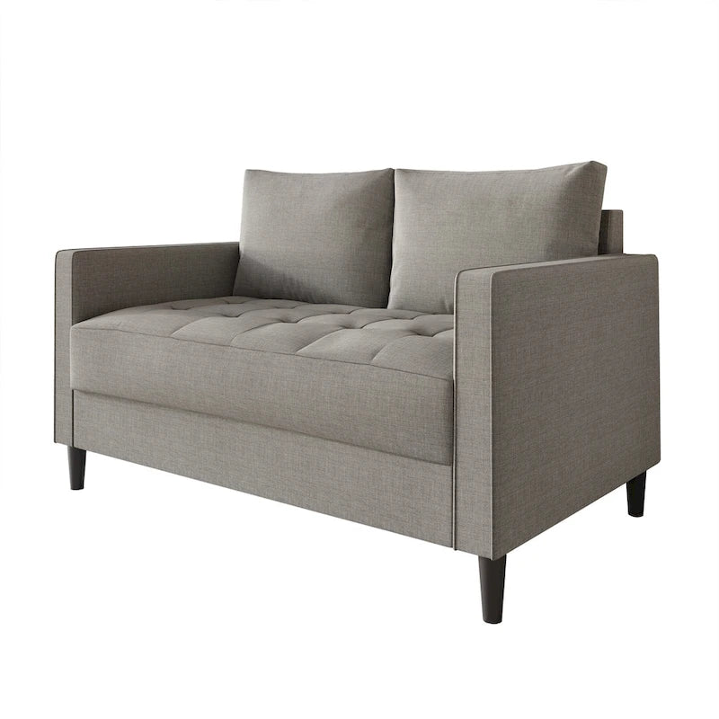 CraftPorch zeitgemäßes minimalistisches Loveseat mit Leinenbezug