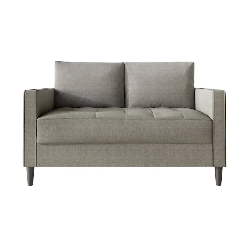 CraftPorch zeitgemäßes minimalistisches Loveseat mit Leinenbezug