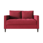 CraftPorch zeitgemäßes minimalistisches Loveseat mit Leinenbezug