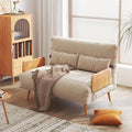 JASIWAY 43.3 tapicerowana sofa dwuosobowa z funkcją spania, beżowa