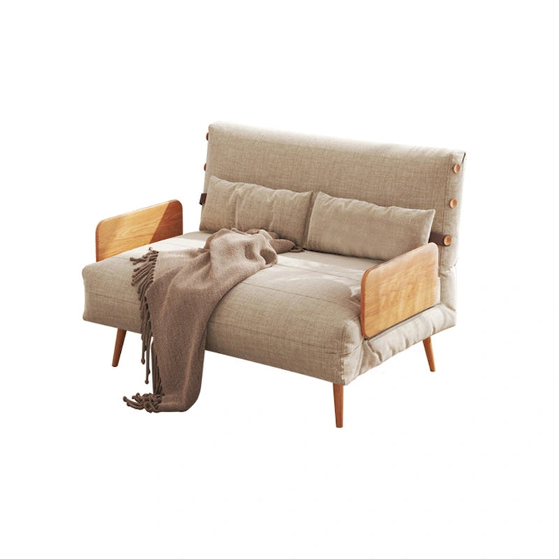 JASIWAY 43.3 tapicerowana sofa dwuosobowa z funkcją spania, beżowa