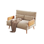 JASIWAY 43.3 tapicerowana sofa dwuosobowa z funkcją spania, beżowa