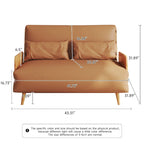JASIWAY 43.3 tapicerowana sofa dwuosobowa z funkcją spania, beżowa