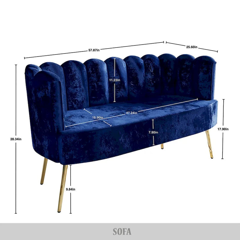CraftPorch Luxurious Velvet Upholstered 3-piece Living Set