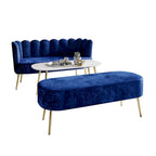 CraftPorch Luxurious Velvet Upholstered 3-piece Living Set