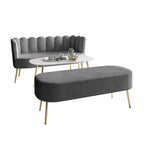CraftPorch Luxurious Velvet Upholstered 3-piece Living Set