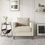CraftPorch Contemporary Minimalist -malliston pellavaverhoiltu 3-osainen olohuonesarja
