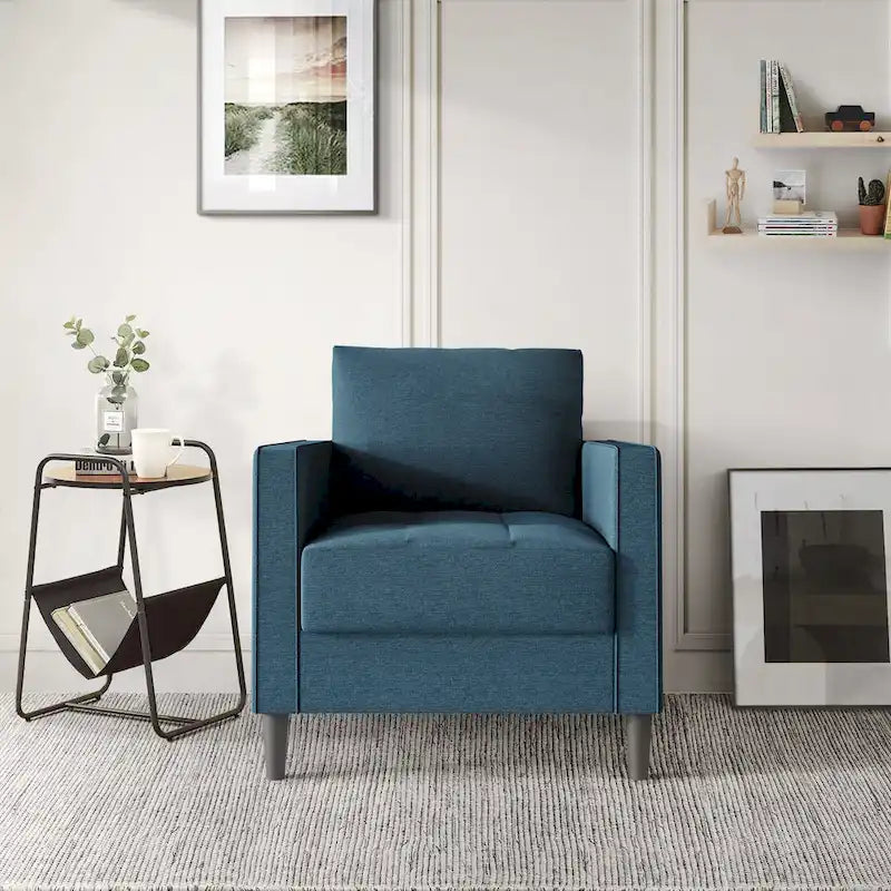 CraftPorch Contemporary Minimalist -malliston pellavaverhoiltu 3-osainen olohuonesarja