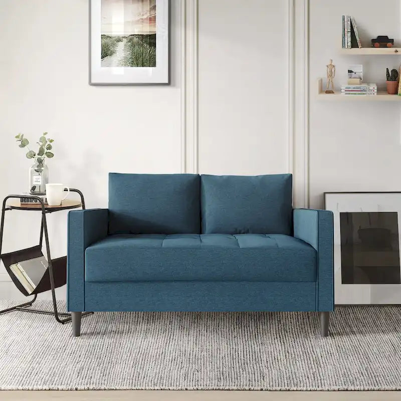 CraftPorch Contemporary Minimalist -malliston pellavaverhoiltu 3-osainen olohuonesarja
