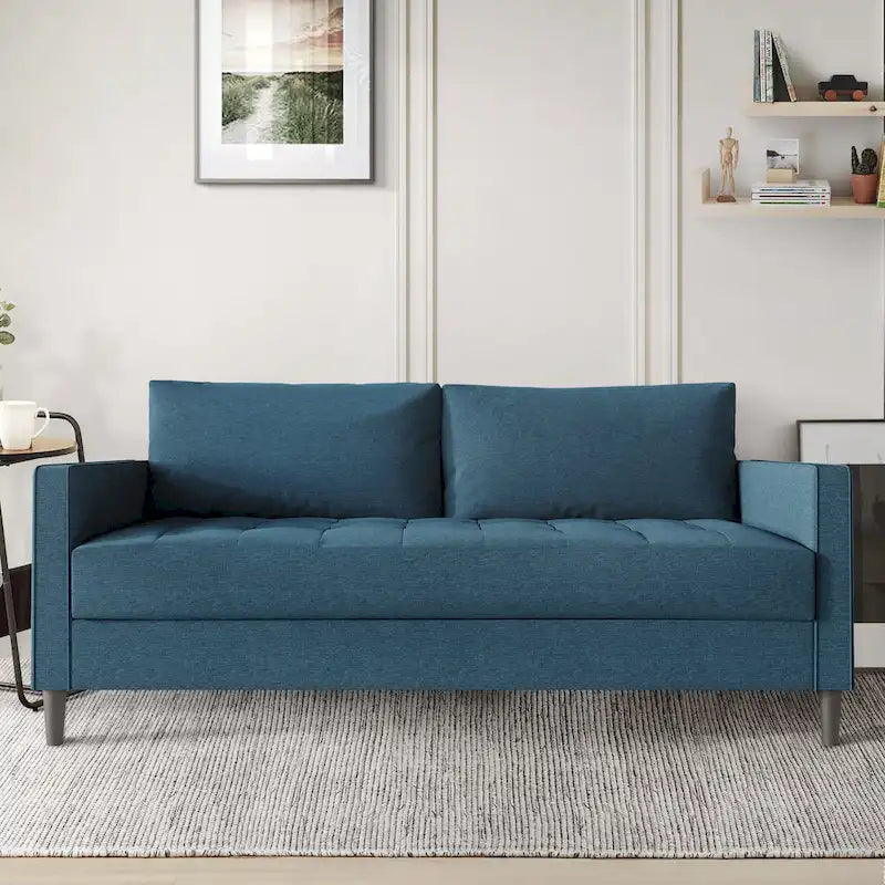 CraftPorch Contemporary Minimalist -malliston pellavaverhoiltu 3-osainen olohuonesarja