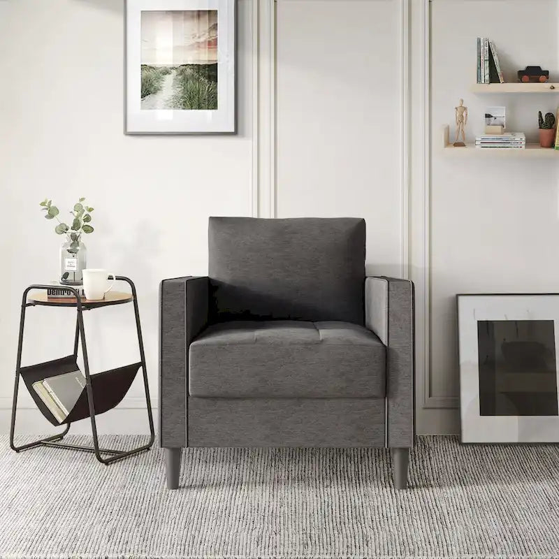 CraftPorch Contemporary Minimalist -malliston pellavaverhoiltu 3-osainen olohuonesarja