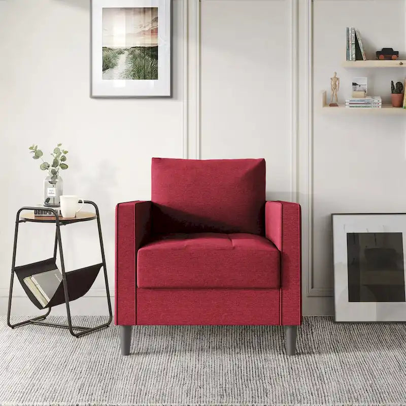CraftPorch Contemporary Minimalist -malliston pellavaverhoiltu 3-osainen olohuonesarja