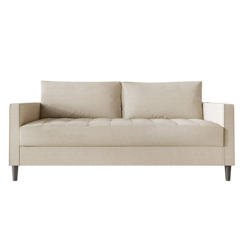 CraftPorch Contemporary Minimalist -malliston pellavaverhoiltu 3-osainen olohuonesarja