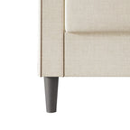 CraftPorch Contemporary Minimalist -malliston pellavaverhoiltu 3-osainen olohuonesarja