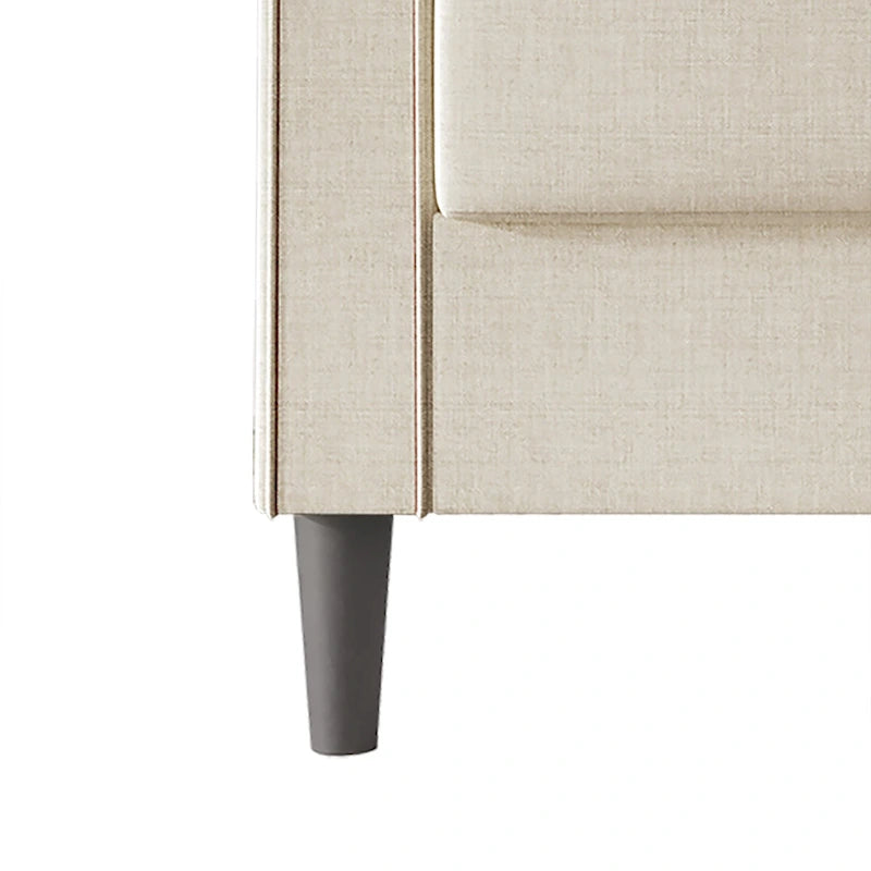 CraftPorch Contemporary Minimalist -malliston pellavaverhoiltu 3-osainen olohuonesarja