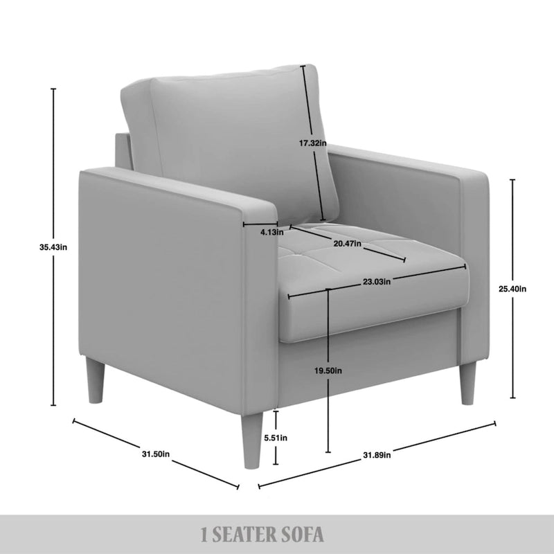 CraftPorch Contemporary Minimalist -malliston pellavaverhoiltu 3-osainen olohuonesarja