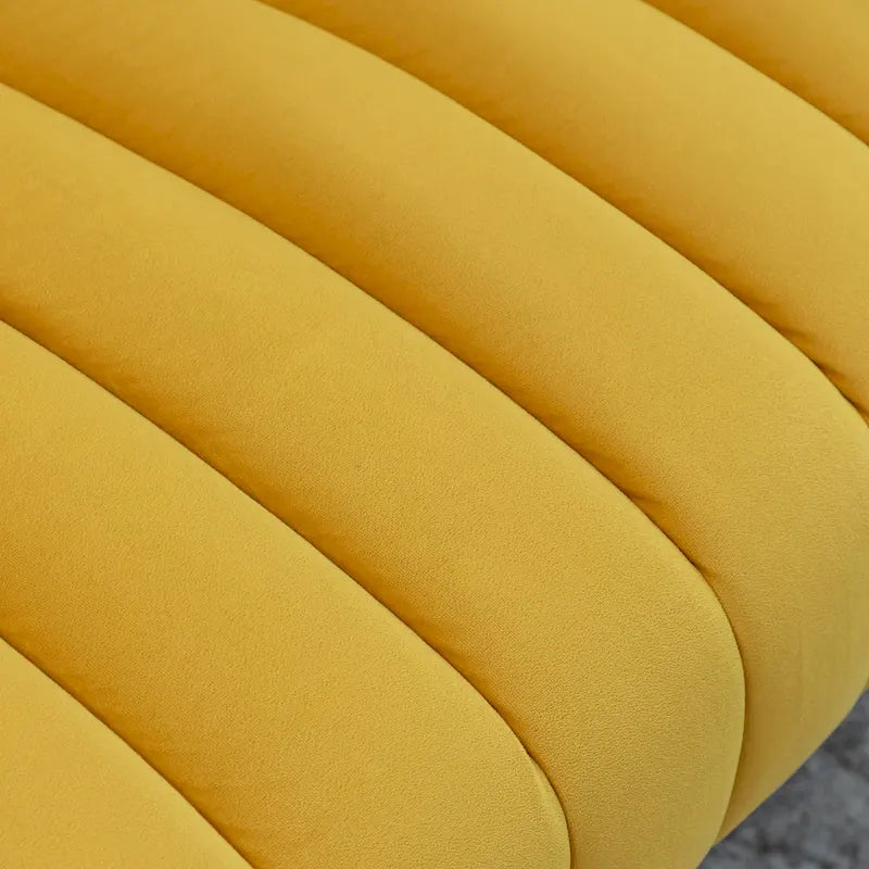 SEYNAR moderner Glamour-Zweisitzer, bequem, 50 Metallbeine, geschwungenes Sofa für 2 Personen mit getufteter Rückenlehne