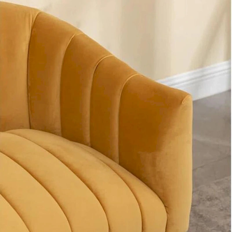 SEYNAR moderner Glamour-Zweisitzer, bequem, 50 Metallbeine, geschwungenes Sofa für 2 Personen mit getufteter Rückenlehne