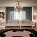 Set di divanetto e divano Coast to Coast Sofas in stile moderno di metà secolo, in poliestere e nylon, con struttura in legno massello e rivestimento imbottito