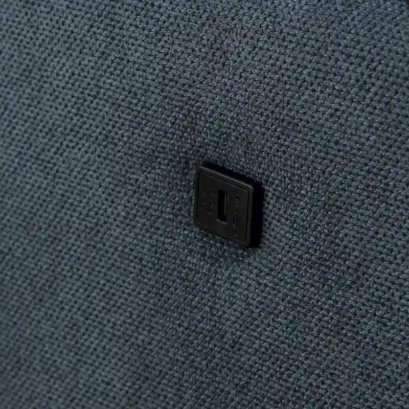 Sofá biplaza con tela impermeable y carga USB