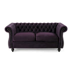 Christopher Knight Home - Somerville, pehmustettu Chesterfield-tyylinen kahden istuttava sohva koristeellisilla naulapäillä