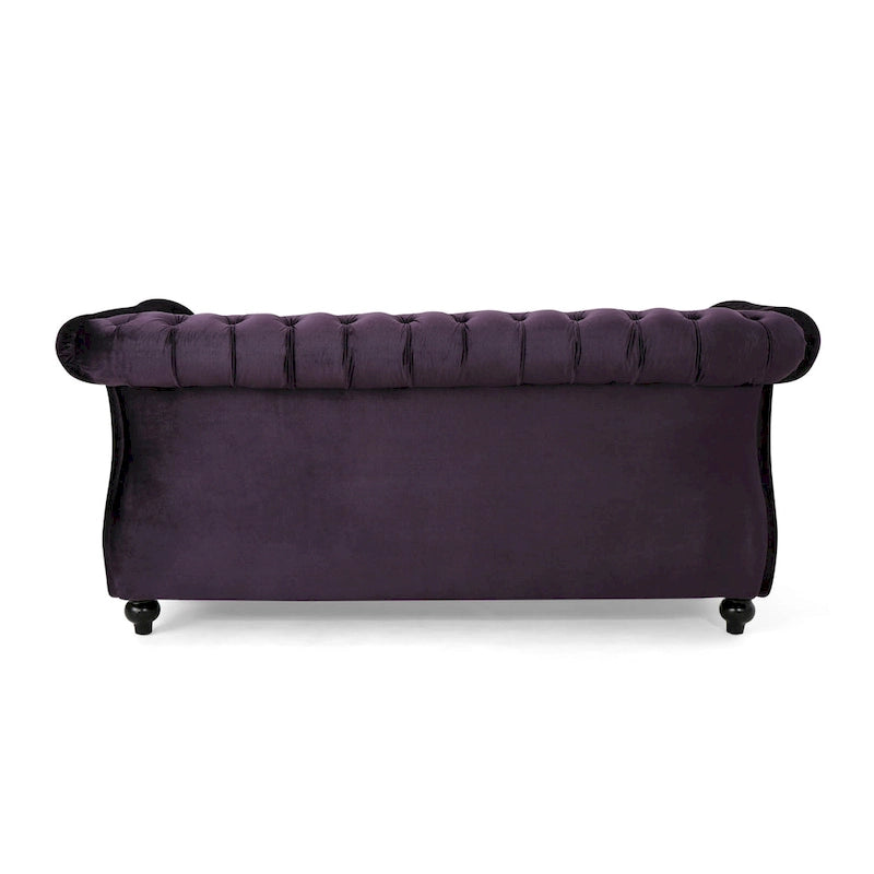 Christopher Knight Home - Somerville, pehmustettu Chesterfield-tyylinen kahden istuttava sohva koristeellisilla naulapäillä