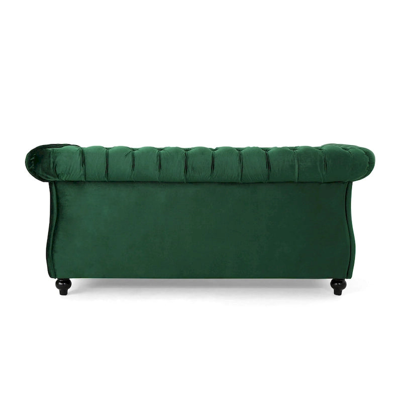 Christopher Knight Home - Somerville, pehmustettu Chesterfield-tyylinen kahden istuttava sohva koristeellisilla naulapäillä