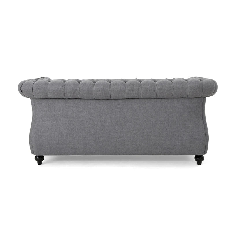 Christopher Knight Home - Somerville, pehmustettu Chesterfield-tyylinen kahden istuttava sohva koristeellisilla naulapäillä