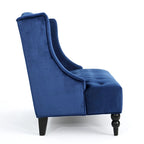 Leora Modern Glam Tufted Velvet Wingback Loveseat by Christopher Knight Home