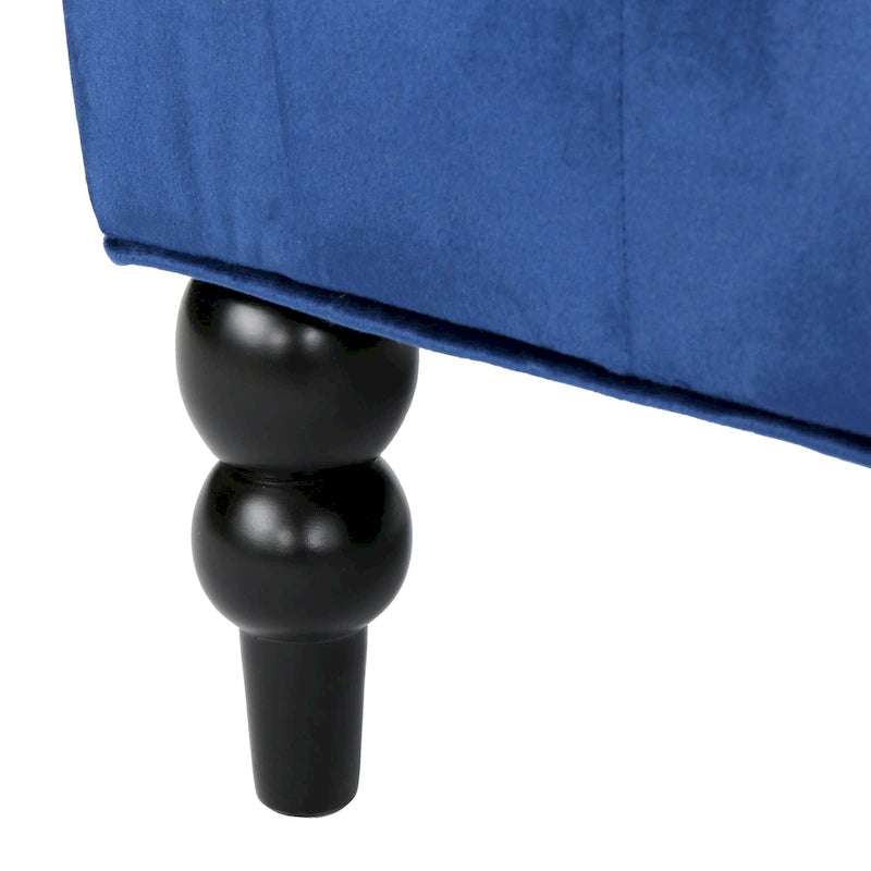 Leora Modern Glam Tufted Velvet Wingback Loveseat by Christopher Knight Home