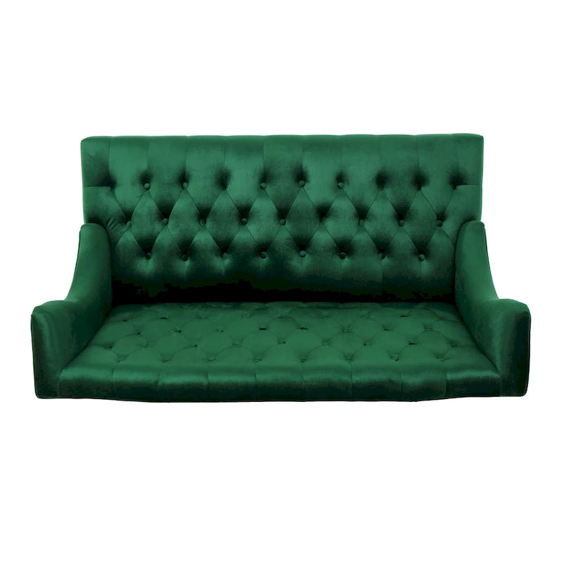 Leora Modern Glam Tufted Velvet Wingback Loveseat by Christopher Knight Home