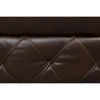 Divanetto reclinabile manuale Owen Brown in pelle traspirante con console portaoggetti