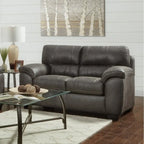 Współczesny zestaw kanapy i dwuosobowej sofy z tkaniny Tirana Pillow-top marki Roundhill Furniture w kolorze Sequoia Ash
