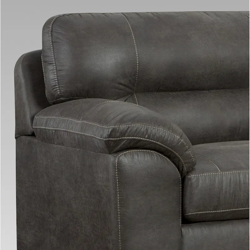 Współczesny zestaw kanapy i dwuosobowej sofy z tkaniny Tirana Pillow-top marki Roundhill Furniture w kolorze Sequoia Ash