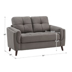 Canapé deux places Dorelle de 61 de largeur avec accoudoirs en microfibre, par iNSPIRE Q Modern