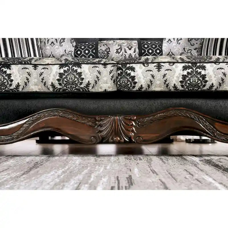 Traditionele Dhumketu-tweezitsbank van zwarte stof, halfstevig, van Gracewood Hollow